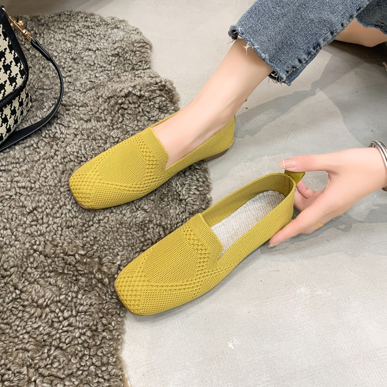 Mocassins Tricotés Élégants