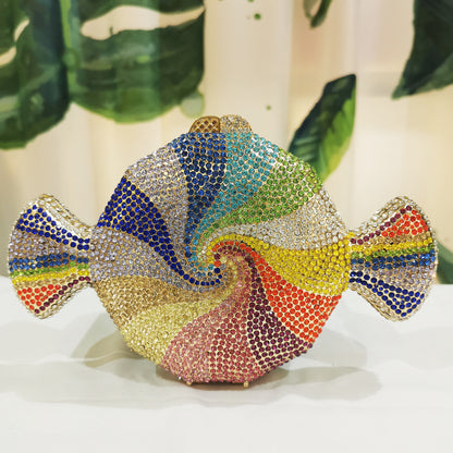 Pochette Diamant Bonbon – Cristal Élégant